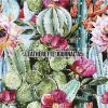 Floral Cactus- Journal Size- A5 (Faux Leather)