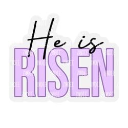 He Is Risen – Acrylic Badge Reel Blank (2") No Hole | Optional Sticker or UV DTF
