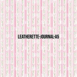 Rosey Stripe Wallpaper - Journal Size- A5 (Faux Leather)