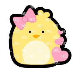 Squishy Chick – Acrylic Badge Reel Blank (2") No Hole | Optional Sticker or UV DTF