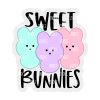 Sweet Bunnies Acrylic Blank- Sticker- UV DTF (2 inch) NO HOLE