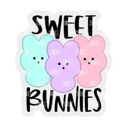 Sweet Bunnies – Acrylic Badge Reel Blank (2") No Hole | Optional Sticker or UV DTF