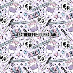 Coffee Crime Scene- Journal Size- A5 (Faux Leather)