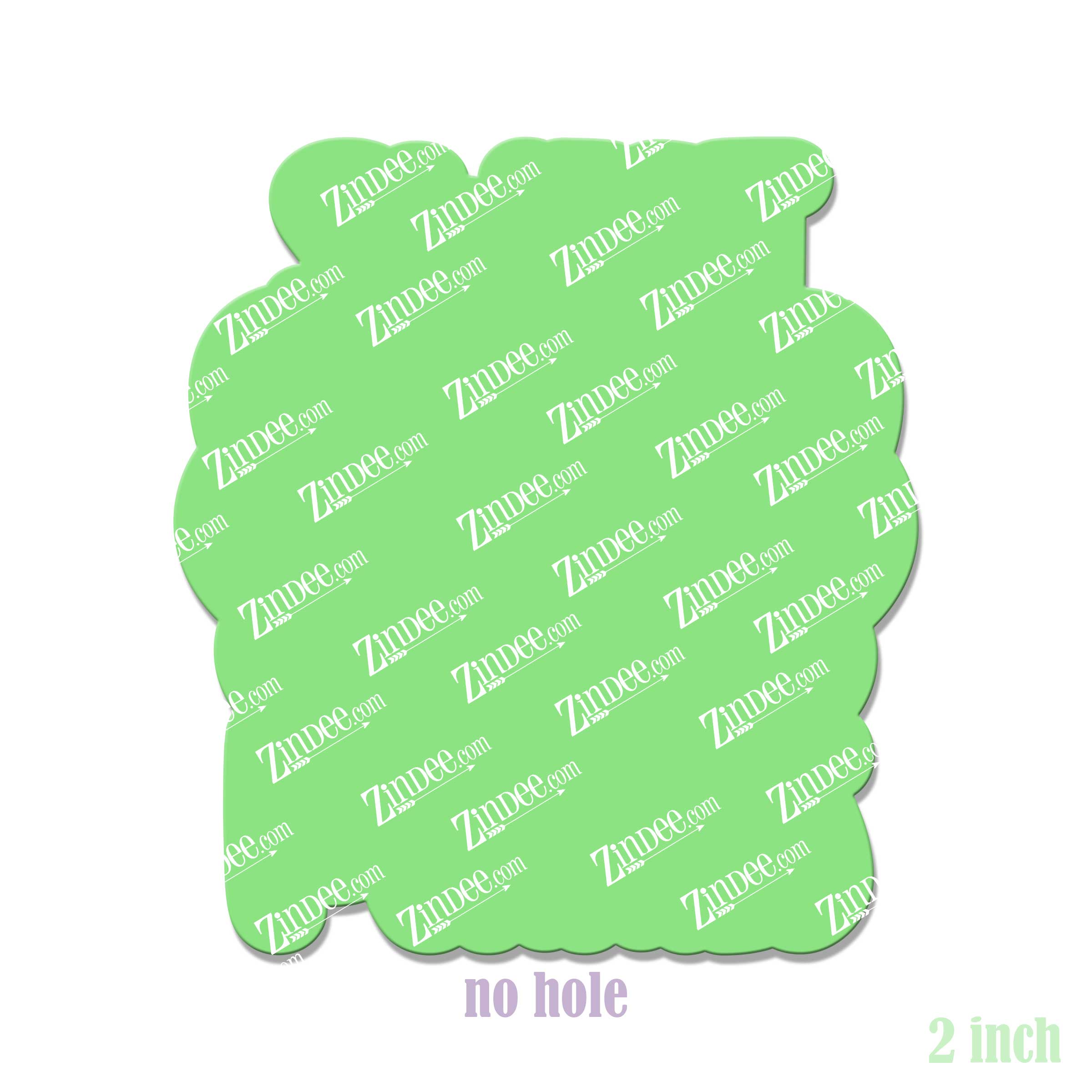 Sweet Bunnies Acrylic Blank- Sticker- UV DTF (2 inch) NO HOLE - Image 2