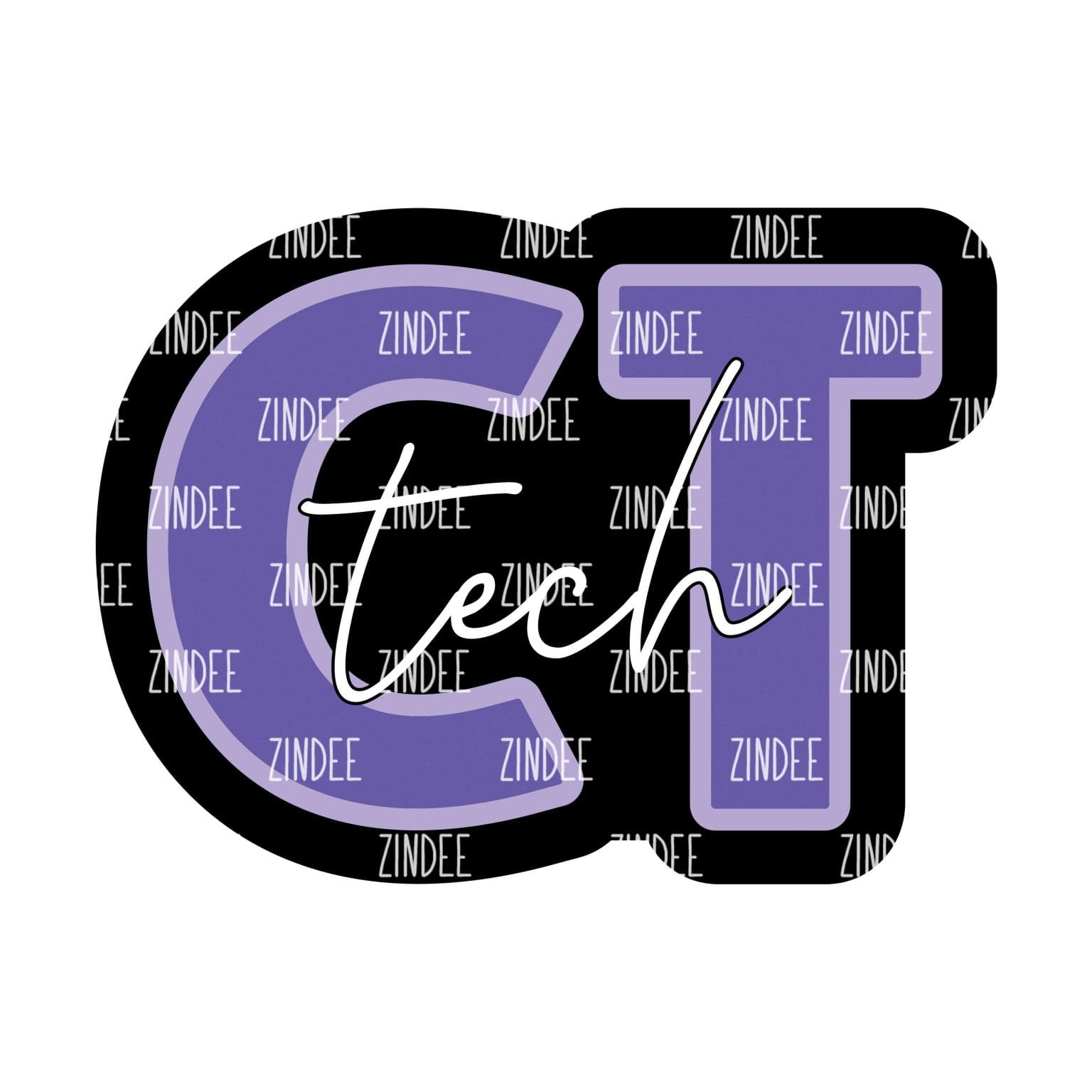 Tech Script Tail Lettering CT Tech Script – Acrylic Badge Reel Blank (2″) No Hole | Optional ...