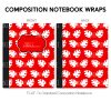 Composition Notebook Wrap- Hawaiin White Leaves