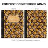Composition Notebook Wrap- Sunflower Leopard