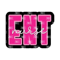 ENT Nurse Script Acrylic Blank- Sticker- UV DTF (2 inch) NO HOLE