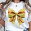 Rhinestone Softball Bow DTF Transfer
