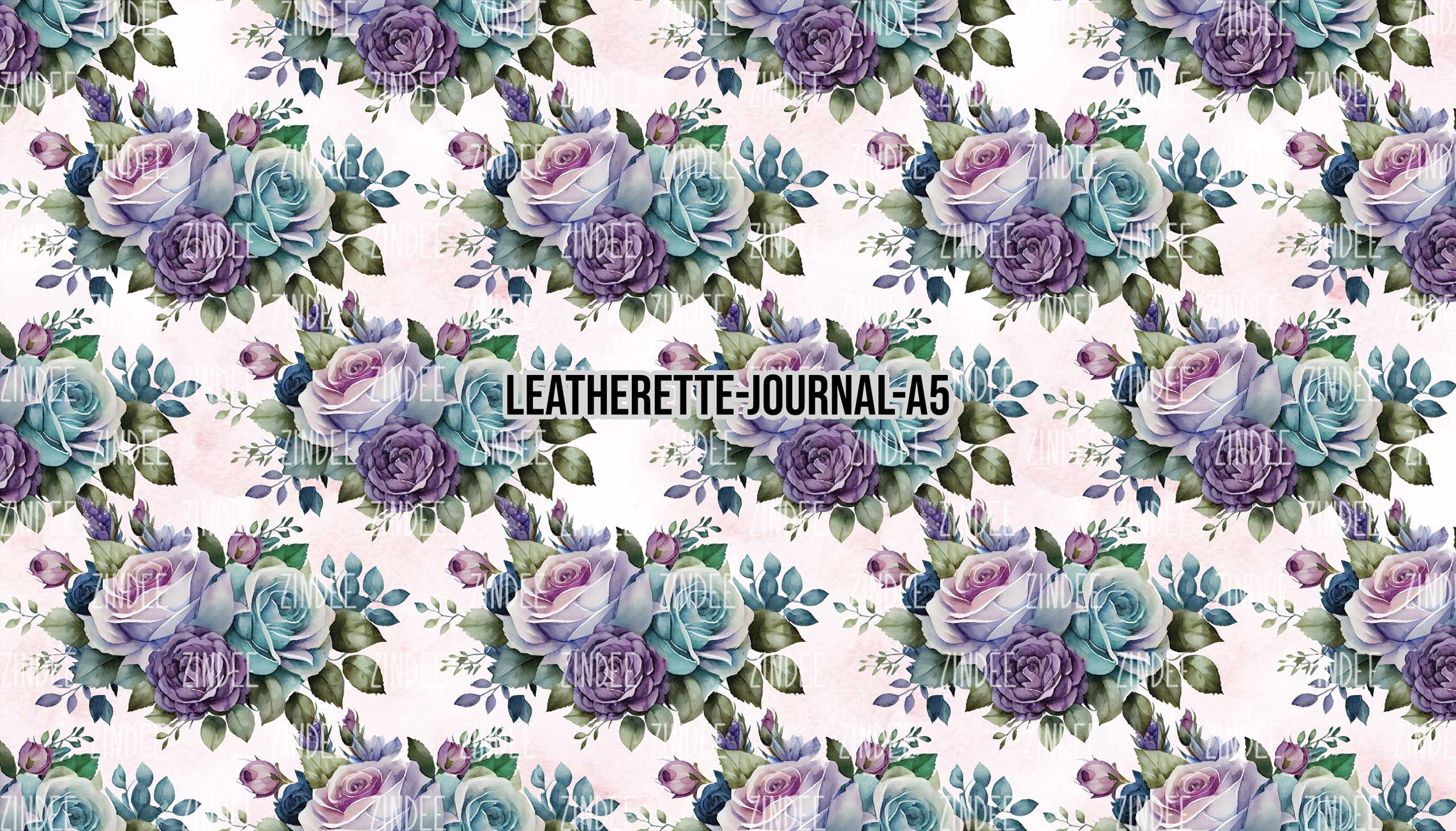 Watercolor Rose Garden 13 - Journal Size- A5 (Faux Leather)