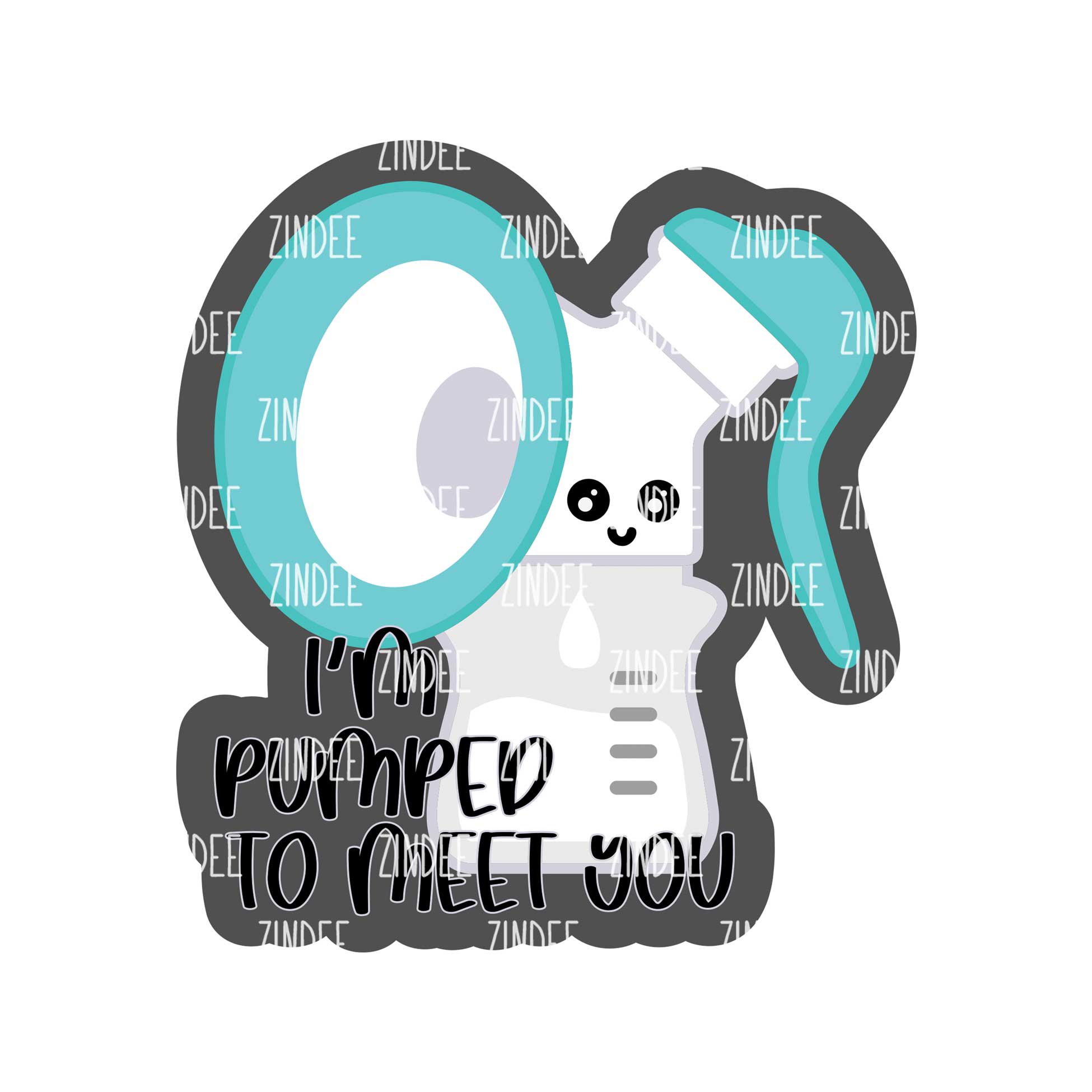 Pumped to Meet You Acrylic Blank- Sticker- UV DTF (2 inch) NO HOLE