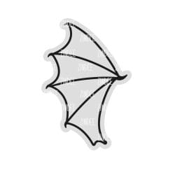 Bat-Dragon Wing – Acrylic Badge Reel Blank (2") No Hole | Optional Sticker or UV DTF