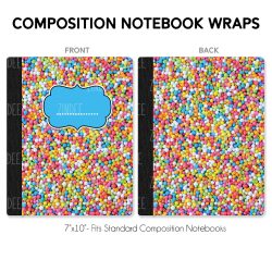 Composition Notebook Wrap- Sprinkles