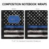 Composition Notebook Wrap- Grunge Line Blue Extra Stars