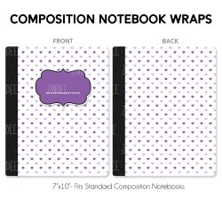 Composition Notebook Wrap- Purple Awareness 6