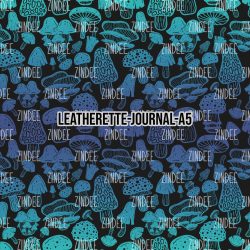 Funky Mushrooms Blue Ombre - Journal Size- A5 (Faux Leather)