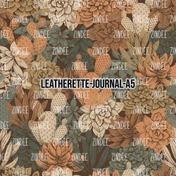 Neutral Cactus Walnut Brown- Journal Size- A5 (Faux Leather)