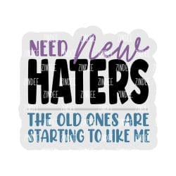 Need New Haters – Acrylic Badge Reel Blank (2") No Hole | Optional Sticker or UV DTF