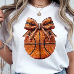 Alternative view of Rhinestone Basketball DTF Transfer