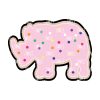 Rhino Animal Cookie/Cracker Acrylic Blank- Sticker- UV DTF (2 inch) NO HOLE