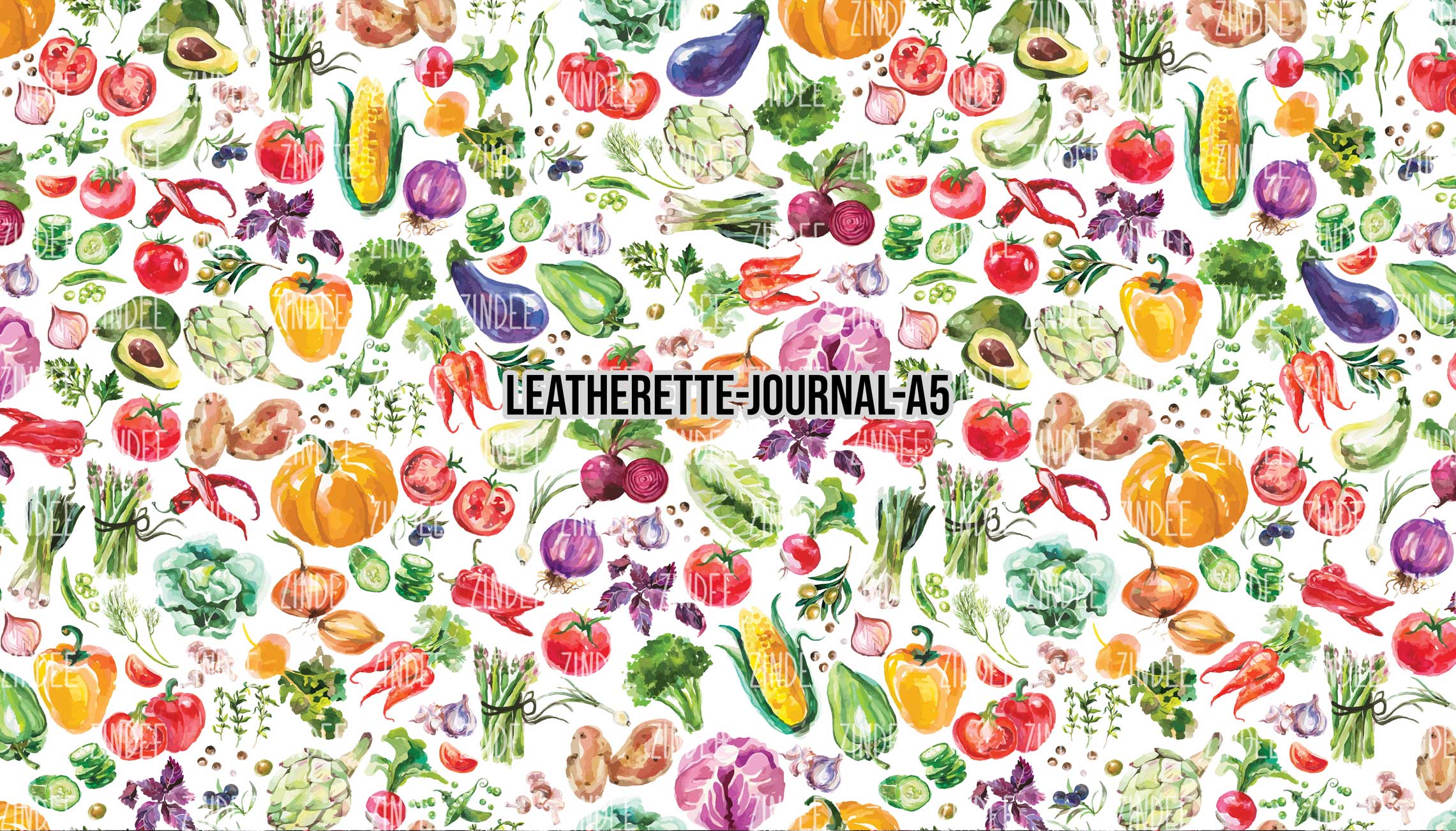 Veggies- Journal Size- A5 (Faux Leather)