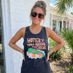 Alternative view of Hotter than a hoochie coochie DTF Transfer