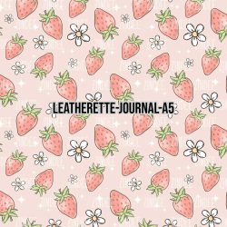 Strawberries and Daisies - Journal Size- A5 (Faux Leather)