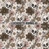 Brown Floral Skellie - Journal Size- A5 (Faux Leather)