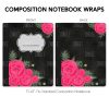 Composition Notebook Wrap- Chalkboard Flowers