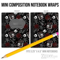 Dark Book – Mini Composition Notebook Wrap (3.25" x 4.5") | Vinyl Notebook Cover