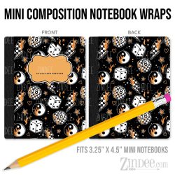 Magic Eight Ball Checker – Mini Composition Notebook Wrap (3.25" x 4.5") | Vinyl Notebook Cover