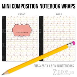 Pretty Pink Fucks – Mini Composition Notebook Wrap (3.25" x 4.5") | Vinyl Notebook Cover