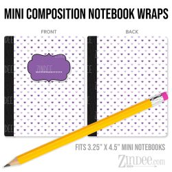 Purple Awareness 6 – Mini Composition Notebook Wrap (3.25" x 4.5") | Vinyl Notebook Cover
