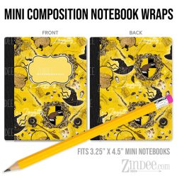 Team Badger – Mini Composition Notebook Wrap (3.25" x 4.5") | Vinyl Notebook Cover