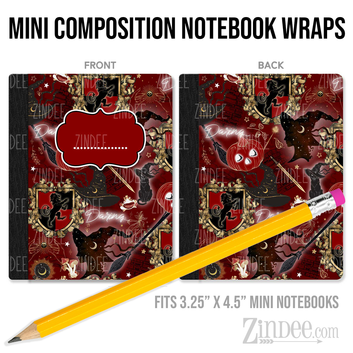 Team Lion – Mini Composition Notebook Wrap (3.25" x 4.5") | Vinyl Notebook Cover