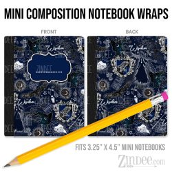 Team Raven – Mini Composition Notebook Wrap (3.25" x 4.5") | Vinyl Notebook Cover