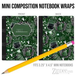 Team Snake – Mini Composition Notebook Wrap (3.25" x 4.5") | Vinyl Notebook Cover