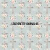Light Rustic Floral Green Cross- Journal Size- A5 (Faux Leather)
