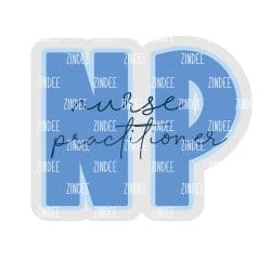 NP Script- Nurse Practitioner- – Acrylic Badge Reel Blank (2") No Hole | Optional Sticker or UV DTF