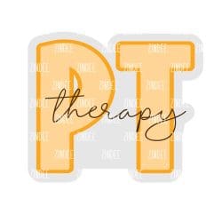 PT Script- Physical Therapy- – Acrylic Badge Reel Blank (2") No Hole | Optional Sticker or UV DTF