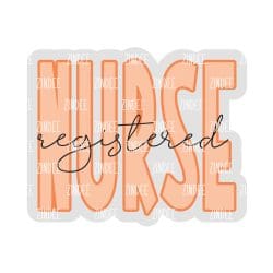 Nurse Script- Registered- – Acrylic Badge Reel Blank (2") No Hole | Optional Sticker or UV DTF