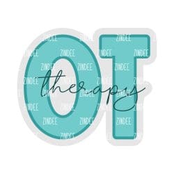 OT Script- Occupational Therapy- – Acrylic Badge Reel Blank (2") No Hole | Optional Sticker or UV DTF
