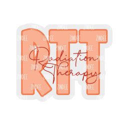 RTT Script- Radiation Therapy – Acrylic Badge Reel Blank (2") No Hole | Optional Sticker or UV DTF