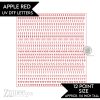 Apple Red Alphabet Letters – UV DTF (12pt) | A-Z Letter Decals