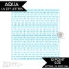 Aqua Alphabet Letters – UV DTF (12pt) | A-Z Letter Decals