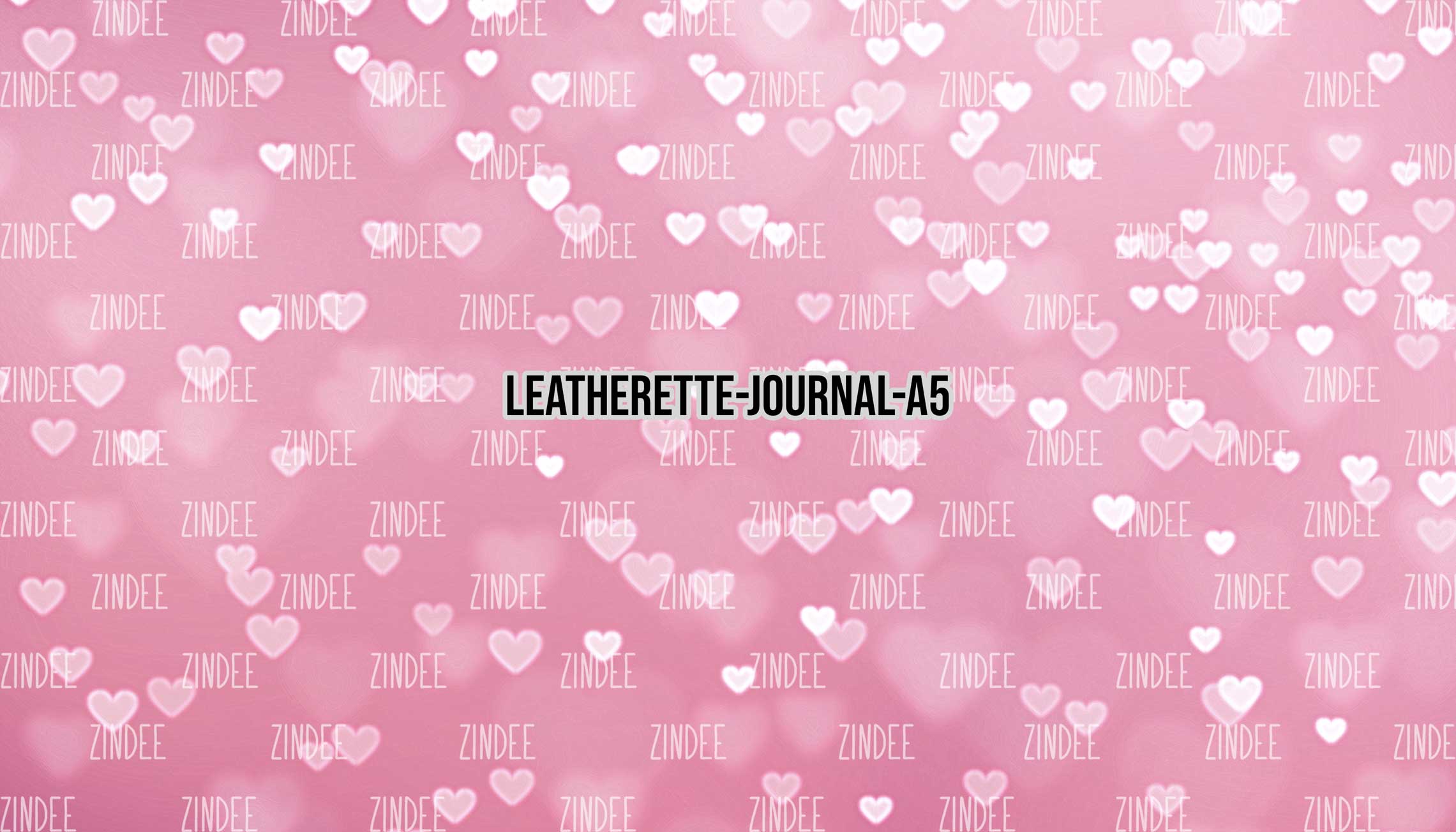 Bokeh Valentine 6 - Journal Size- A5 (Faux Leather)