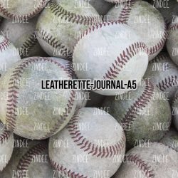 Real Baseballs- Journal Size- A5 (Faux Leather)