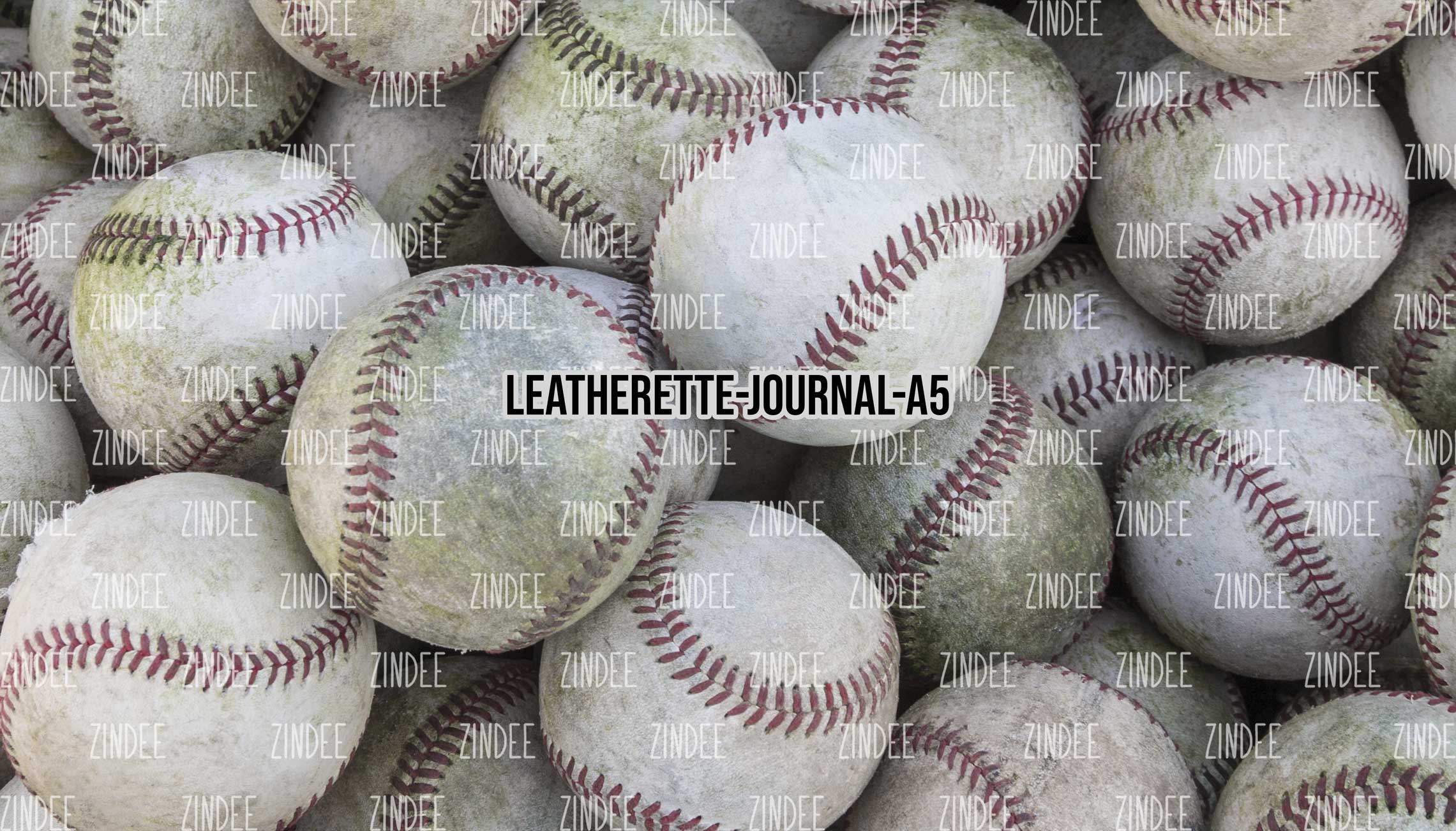 Real Baseballs- Journal Size- A5 (Faux Leather)