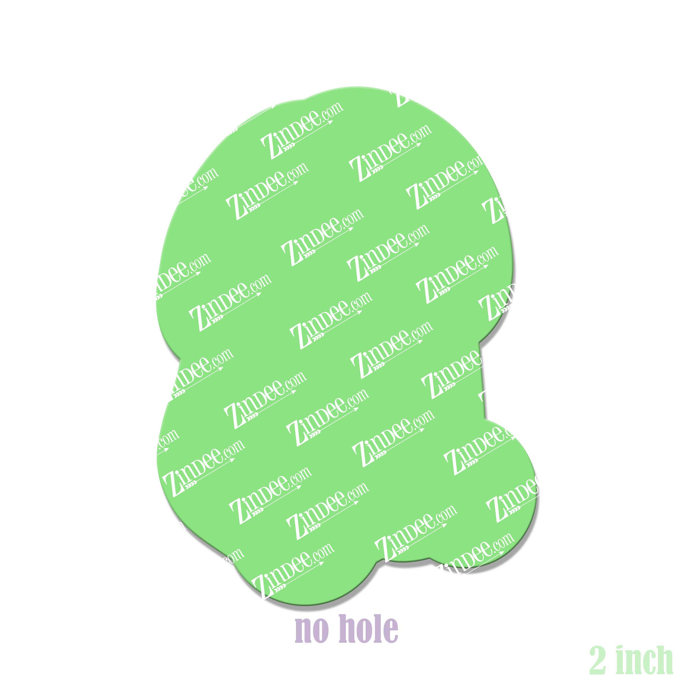 Sitting Peen (Rainbow Glitter Weenkie) Acrylic Blank- Sticker- UV DTF (2 inch) NO HOLE - Image 2