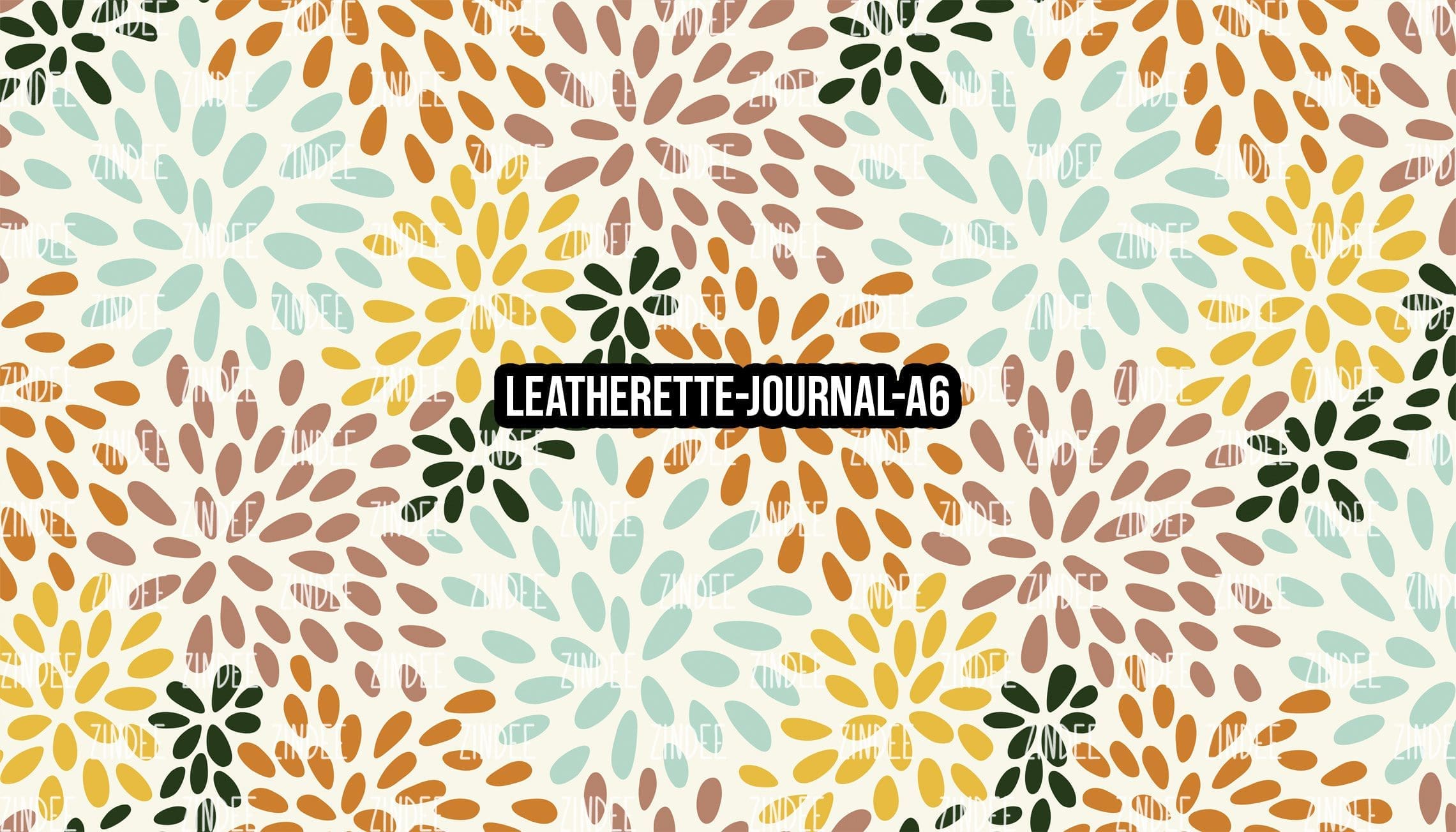 Abstract Florals - Journal Size- A6 (Faux Leather)